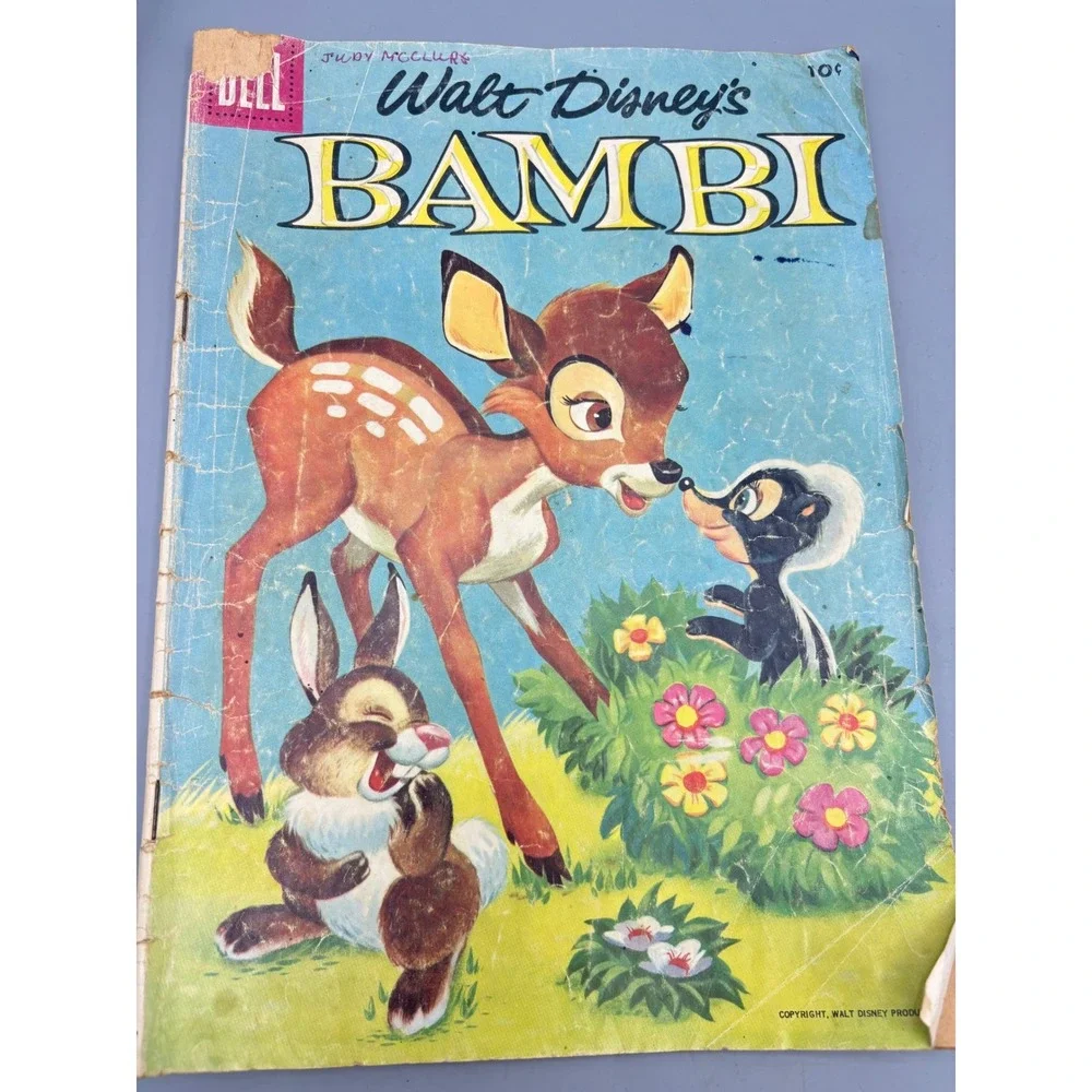 Vtg Lot of 3 Walt Disney Classics Illustrated Comic Books Bambi Dumbo Aladdin‎